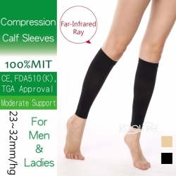 (Far-Infrared Ray) 23-32mmHg Compression Calf Sleeves